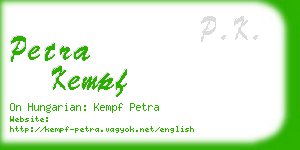 petra kempf business card